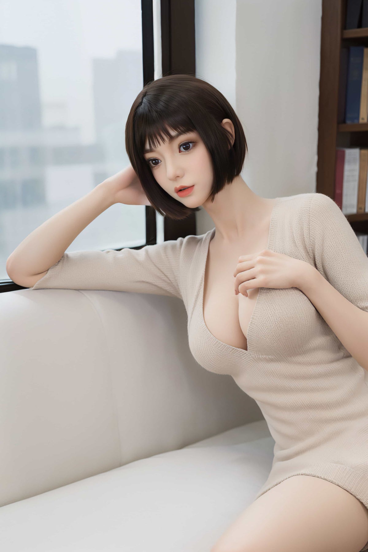 Jingjing：163Cm Chinese Short Hair Girl Silicone Sex Dolls