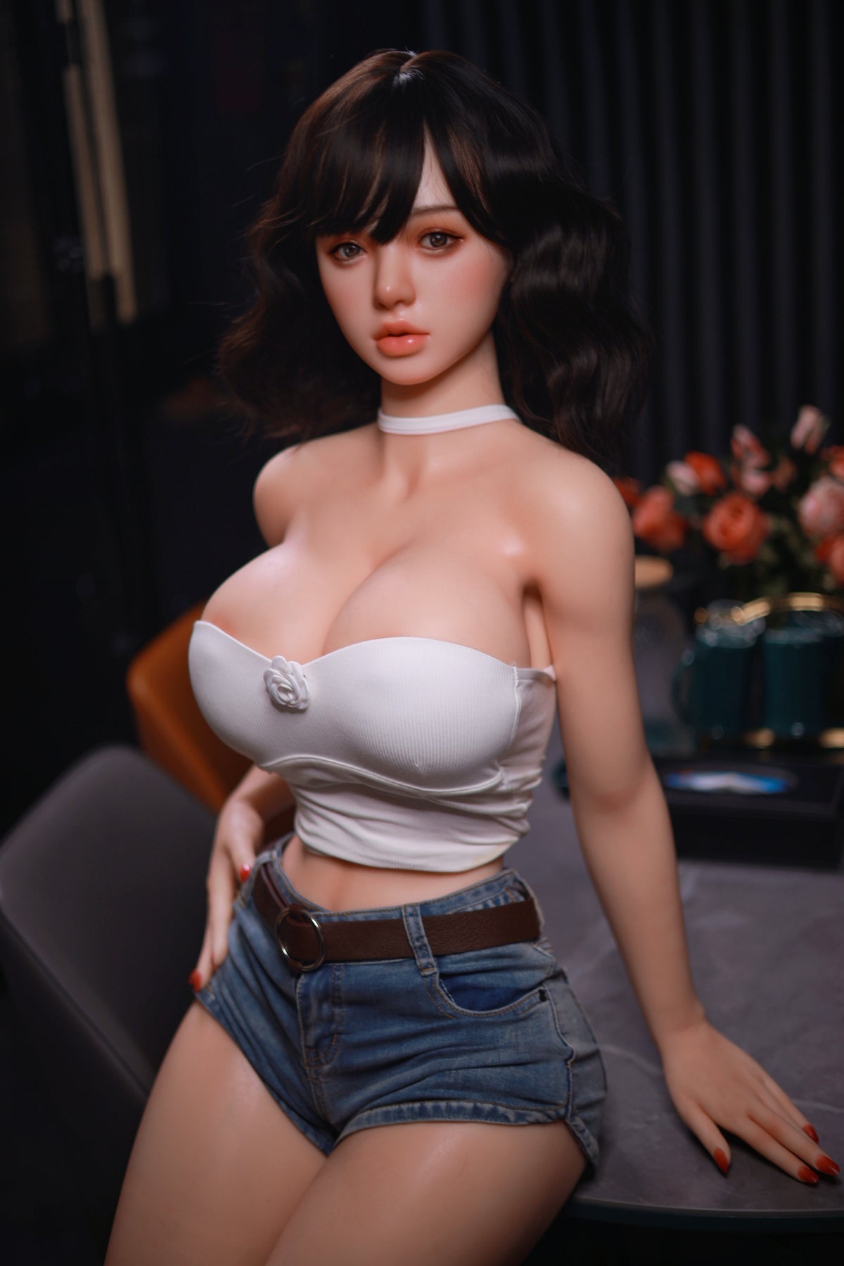 Natasha: 161Cm European Short Hair Silicon Sex Dolls